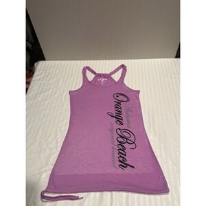 Lavender Orange Beach AL Tank Top, Round neck, Draw string bottom,  Size M